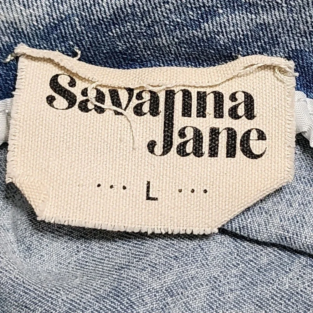Savanna Jane Women Blue Jean Denim Skirt Light‎ Blue Zip Back Womens Size Large